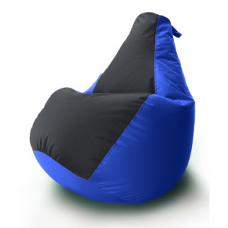 Крісло мішок Груша Coolki комбі XXL 90x130 Синій із Чорним 01 Оксфорд 600D - Інтернет-магазин спільних покупок ToGether