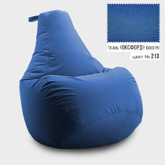 Безкаркасне крісло мішок груша Coolki XXL 90x130 Синій 213 (Оксфорд 600D PU) - Інтернет-магазин спільних покупок ToGether