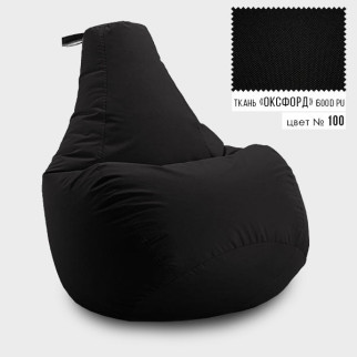 Безкаркасне крісло мішок груша Coolki XXXL 100x140 Чорний (Оксфорд 600D PU) - Інтернет-магазин спільних покупок ToGether
