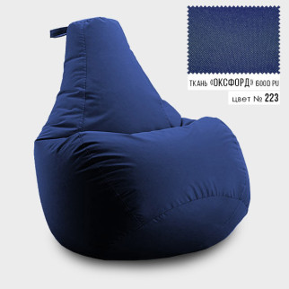 Безкаркасне крісло мішок груша Coolki XXXL 100x140 Темно-Синій (Оксфорд 600D PU) - Інтернет-магазин спільних покупок ToGether