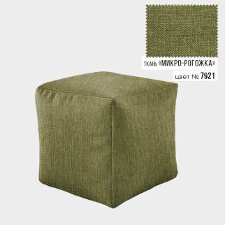 Безкаркасне крісло пуф Кубик Coolki 45x45 Зелений Мікророгожка (7921) - Інтернет-магазин спільних покупок ToGether