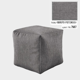 Безкаркасне крісло пуф Кубик Coolki 45x45 Сірий Мікророгожка (7907)) - Інтернет-магазин спільних покупок ToGether