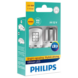 Автолампа діоди PHILIPS 11498ULAX2 PY21W LED 12V + Smart Canbus X2 Amber - Інтернет-магазин спільних покупок ToGether