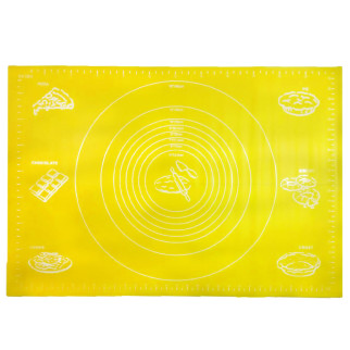 Силіконовий килимок Ytech 65 х 45 см жовтий для розкочування тіста - Інтернет-магазин спільних покупок ToGether