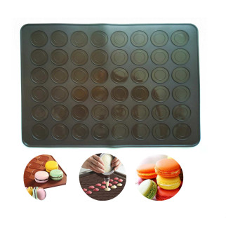 Силіконовий килимок для випічки макарун, печива 40 х 30 см коричневий Genes - Інтернет-магазин спільних покупок ToGether