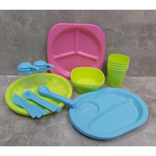 Набір пластикового посуду для пікніка 36 предметів Stenson 86497 - Інтернет-магазин спільних покупок ToGether