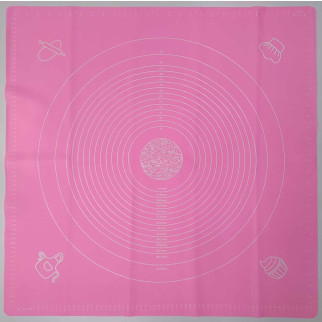 Силіконовий килимок GeN-A14 для розкочування та випікання тіста 70 х 70 см, рожевий - Інтернет-магазин спільних покупок ToGether