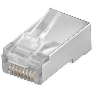 Конектор мережевий Goobay FreeEnd-RJ45 STP5e конектор AWG24-26 Gold срібний (75.01.5016) - Інтернет-магазин спільних покупок ToGether