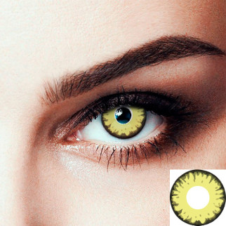 Лінзи контактні Seta Decor кольорові жовті натуральний (13367) - Інтернет-магазин спільних покупок ToGether