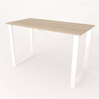 Письмовий стіл Ferrum-decor Драйв 750x1000x600 Білий метал ДСП Дуб Сонома 16 мм (DRA018) - Інтернет-магазин спільних покупок ToGether