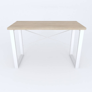 Письмовий стіл Ferrum-decor Драйв 750x1000x600 Білий метал ДСП Дуб Сонома 32 мм (DRA144) - Інтернет-магазин спільних покупок ToGether