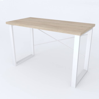 Письмовий стіл Ferrum-decor Драйв 750x1000x700 Білий метал ДСП Дуб Сонома 32 мм (DRA207) - Інтернет-магазин спільних покупок ToGether