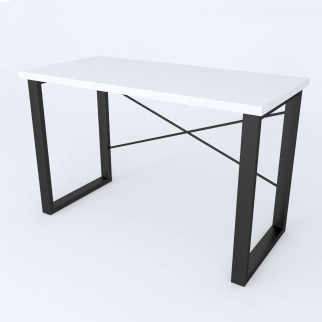 Письмовий стіл Ferrum-decor Драйв 750x1000x700 Чорний метал ДСП Білий 32 мм (DRA190) - Інтернет-магазин спільних покупок ToGether