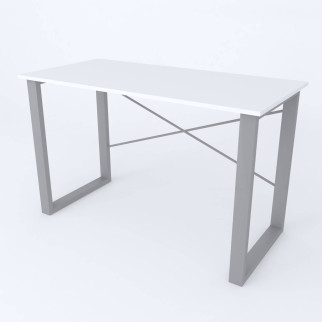 Письмовий стіл Ferrum-decor Драйв 750x1400x600 Сірий метал ДСП Білий 16 мм (DRA050) - Інтернет-магазин спільних покупок ToGether