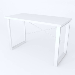 Письмовий стіл Ferrum-decor Драйв 750x1400x700 Білий метал ДСП Білий 32 мм (DRA246) - Інтернет-магазин спільних покупок ToGether
