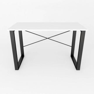 Письмовий стіл Ferrum-decor Драйв 750x1400x700 Чорний метал ДСП Білий 16 мм (DRA106) - Інтернет-магазин спільних покупок ToGether