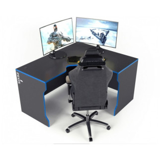 Геймерський стіл ZEUS TRON-2 чорний-синій - Інтернет-магазин спільних покупок ToGether