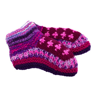 Тапочки-шкарпетки Kathmandu 100% вовна яка Ручна в'язка L (20-22) Фуксія (26937) - Інтернет-магазин спільних покупок ToGether