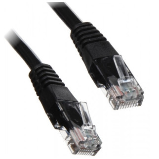 Патч-корд неекранований Sevian RJ45 UTP5e  5.0m patch AWG28 D=4.5mm Gold чорний (78.01.4466) - Інтернет-магазин спільних покупок ToGether