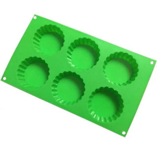 Силіконова форма Ytech для випікання кексів на 6 осередків Зелена 1132 - Інтернет-магазин спільних покупок ToGether