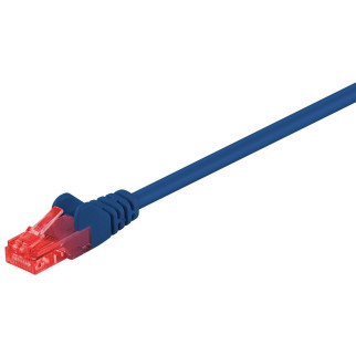 Патч-корд неекранований Goobay RJ45 UTP6  1.0m patch AWG24 D=5.8mm Gold Protect синій (75.06.8437) - Інтернет-магазин спільних покупок ToGether