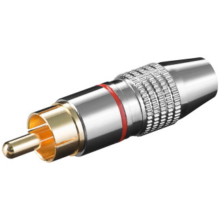 Штекер Goobay FreeEnd-RCA /M Metal Gold D=6.5mm Red червоний (75.01.1904) - Інтернет-магазин спільних покупок ToGether