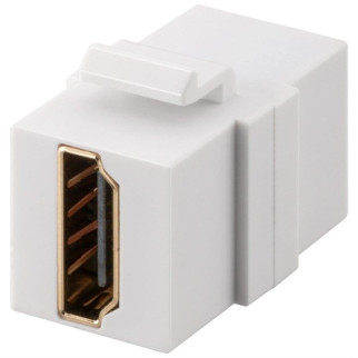 Перехідник моніторний Goobay HDMI F/F (Keystone) Gold білий (75.09.0856) - Інтернет-магазин спільних покупок ToGether