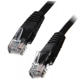 Патч-корд неекранований Lucom RJ45 UTP5e  2.0m patch AWG26 D=4.5mm Gold чорний (25.02.5116) - Інтернет-магазин спільних покупок ToGether