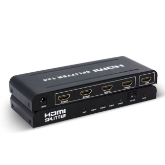 Перехідник моніторний Gutbay HDMI 1x4 (Splitter) Act v1.4 4K@30Hz чорний (78.01.2874) - Інтернет-магазин спільних покупок ToGether