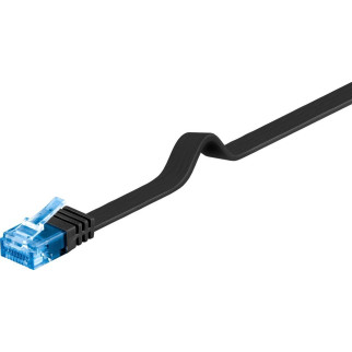 Патч-корд неекранований Goobay RJ45 UTP6a  3.0m patch AWG30 Flat OD 1.5x6.0mm чорний (75.09.6334) - Інтернет-магазин спільних покупок ToGether