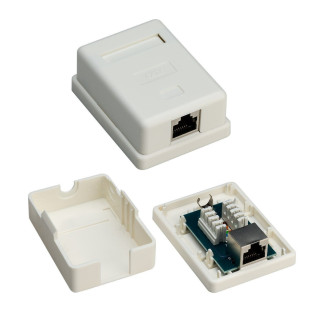 Розетка мережева Goobay RJ45 STP6 (розетка) зовнішня LSA ToolFree AWG22-24 білий (75.07.7634) - Інтернет-магазин спільних покупок ToGether