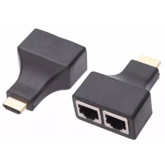 Перехідник аудіо-відео Lucom HDMI M/F (over RJ45) x2  30m M/M Pas 1080p чорний (62.05.0739) - Інтернет-магазин спільних покупок ToGether
