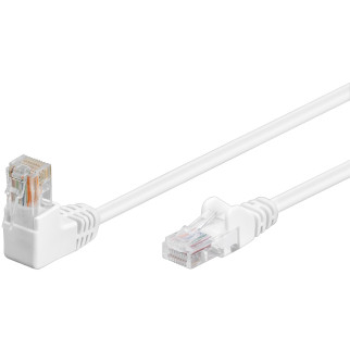 Патч-корд Goobay RJ45 UTP5e 3.0m patch D=4.9mm AWG26 1x90° Gold білий (75.09.4165) - Інтернет-магазин спільних покупок ToGether