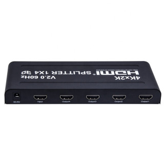 Розгалужувач сплітер Lucom HDMI 1x4 Splitter Act v2.0 4K@60Hz Чорний (62.09.8250) - Інтернет-магазин спільних покупок ToGether