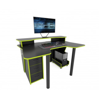 Геймерський ігровий стіл ZEUS IGROK-4 чорний/зелений - Інтернет-магазин спільних покупок ToGether