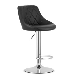 Барний стілець LEOBERT KAST BLACK-CHROM (екошкіра) - Інтернет-магазин спільних покупок ToGether