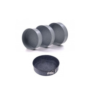 Набір форм для випікання роз'ємних Con Brio СВ-539 Eco Granite DeLuxe круглі 4 шт - Інтернет-магазин спільних покупок ToGether