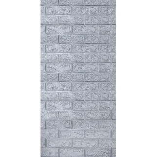 Самоклеюча 3D панель Sticker Wall SW-00001445 Під срібну цеглу в рулоні 3080x700x3мм - Інтернет-магазин спільних покупок ToGether