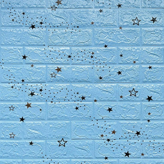 Самоклеюча 3D панель Sticker Wall SW-00001342 Блакитні зірки 700х770х3мм - Інтернет-магазин спільних покупок ToGether