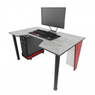Геймерський ігровий стіл ZEUS GAMER-2 бетон із червоним - Інтернет-магазин спільних покупок ToGether