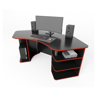 Геймерський ігровий стіл COMFY-HOME Karbid чорний-червоний - Інтернет-магазин спільних покупок ToGether