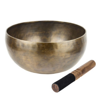 Тибетська співоча чаша Singing bowl Ручна холодна ковка 22,3/22,3/11,3 см Бронзовий (27409) - Інтернет-магазин спільних покупок ToGether