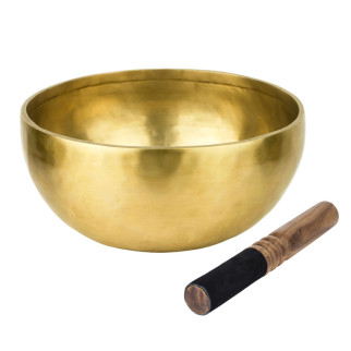 Тибетська співоча чаша Singing bowl Ручна холодна ковка 23,3/23,3/10,6 см Бронза матова (27405) - Інтернет-магазин спільних покупок ToGether