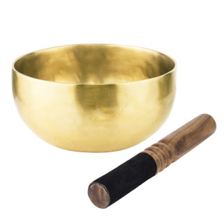 Тибетська співоча чаша Singing bowl Ручна холодна ковка 14,8/14,8/7,5 см  Бронза матова (26554) - Інтернет-магазин спільних покупок ToGether