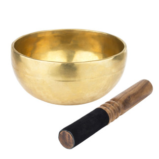 Співоча чаша Тибетська Singing bowl Ручна холодна ковка 13.6/13.6/6.5 см Бронза матова (26562) - Інтернет-магазин спільних покупок ToGether