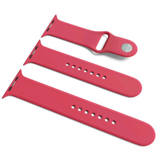 Силіконовий ремінець для Apple Watch Sport Band 38 / 40 / 41 (S/M & M/L) 3pcs Малиновий / Pomegranate - Інтернет-магазин спільних покупок ToGether