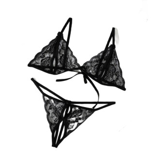 Жіночий комплект білизни з мережива чорний L We Love - Інтернет-магазин спільних покупок ToGether