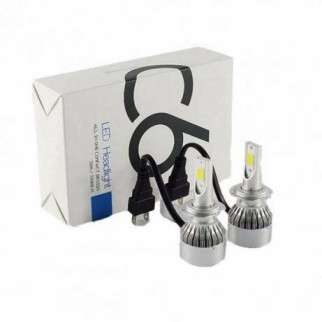 Комплект LED ламп C6 H7 головного світла з вентилятором дальнє світло 12v 6000K 2 шт (C6H7) - Інтернет-магазин спільних покупок ToGether