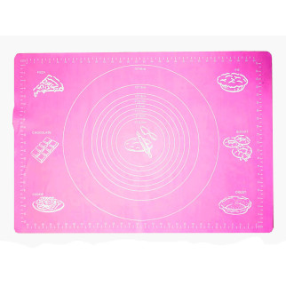 Силіконовий килимок Ytech 65 х 45 см рожевий для розкочування тіста - Інтернет-магазин спільних покупок ToGether