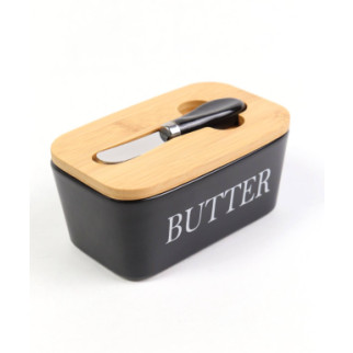 Маслянка керамічна з ножем матова "Butter" A-Plus 0480 - Інтернет-магазин спільних покупок ToGether